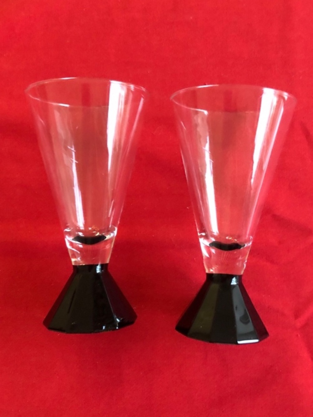 Black Based Cordial Glasses